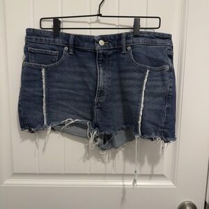 Lucky Brand Women's Dark Wash High‎ Rise Shortie Shorts Size 14/32